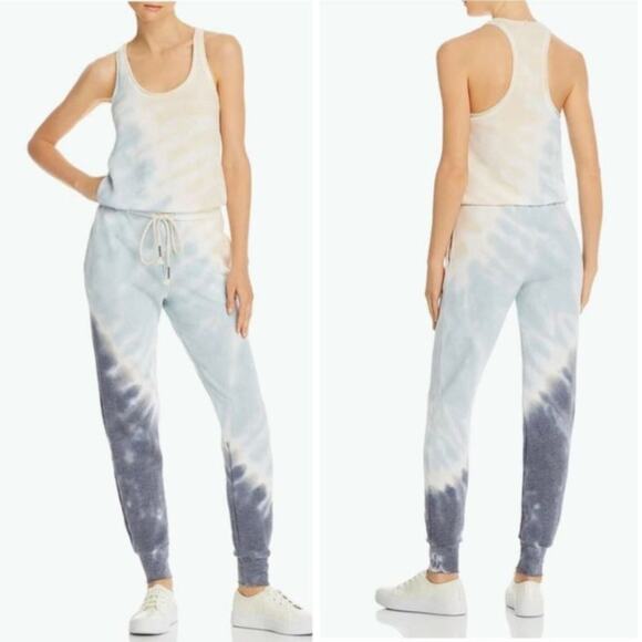 YOUNG FABULOUS BROKE NEW EBERHART TIE DYE TERRY JUMPSUIT LARGE - Picture 1 of 5